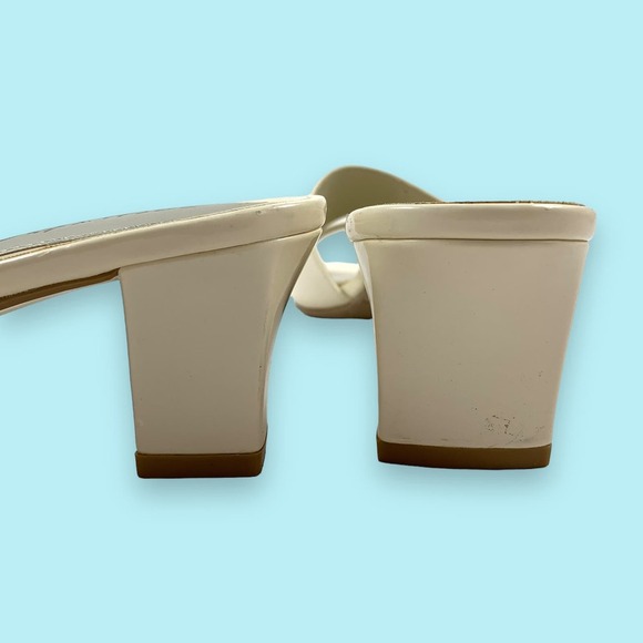 80's EASY STREET abstract cream heeled sandals - Picture 15 of 16